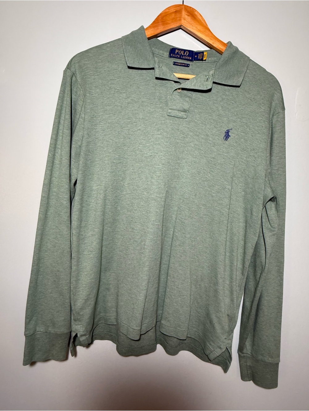 Polo by Ralph Lauren Long Sleeve Polo Shirt - Sage Green